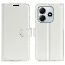Xiaomi Redmi Note 14 4G Fodral Litchi L&auml;der Vit
