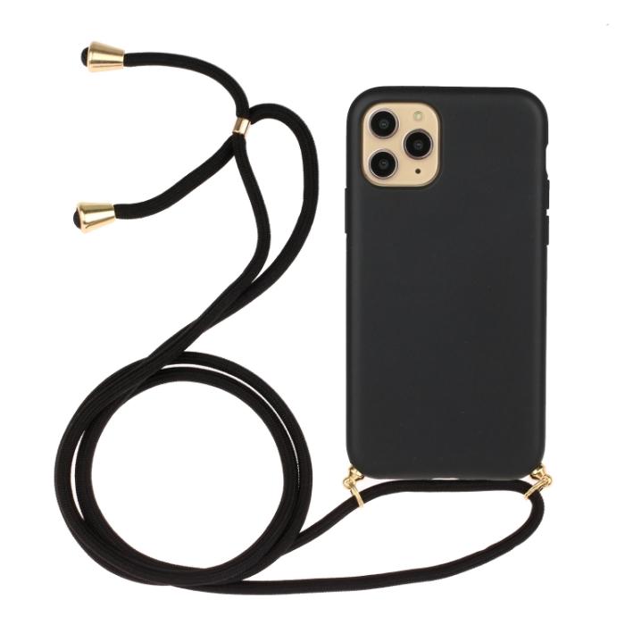 Bild 1, iPhone 15 Pro Skal Strawberry Design Med Strap Svart
