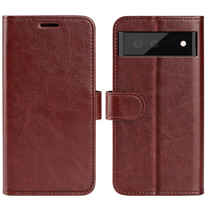 Bild 1, Google Pixel 7 Pro Fodral Crazy Horse Läder Brun