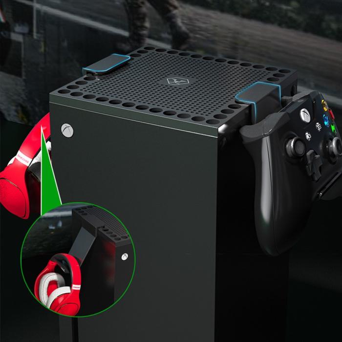 Bild 4, Xbox X Dammskydd Med Hållare För Headset Vit