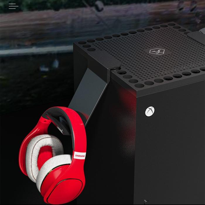 Bild 6, Xbox X Dammskydd Med Hållare För Headset Vit
