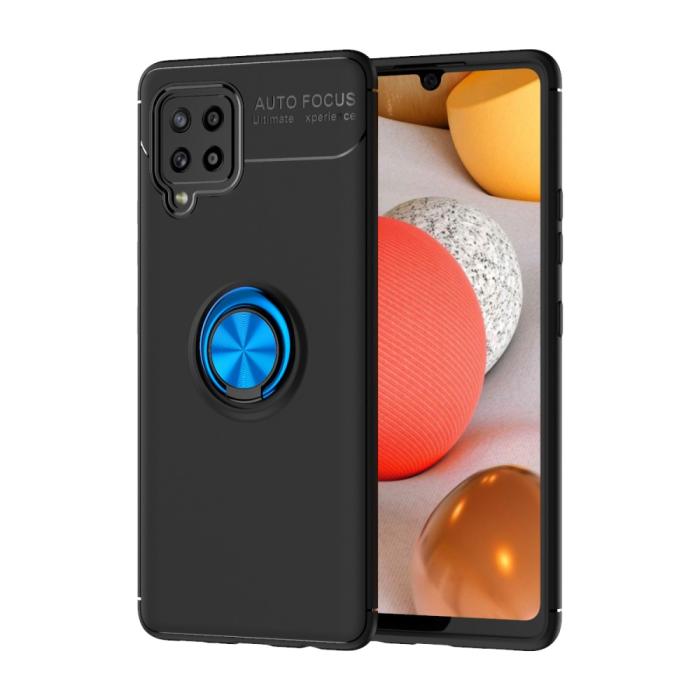 Bild 1, Samsung Galaxy A42 - Ring Skal - Svart/Blå