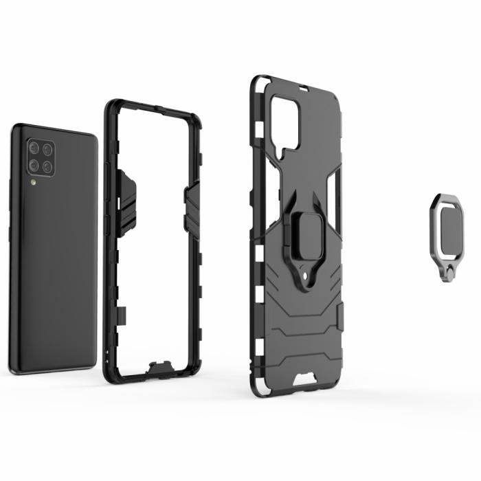 Bild 3, Samsung Galaxy A42 - Hybrid Ring Skal - Svart
