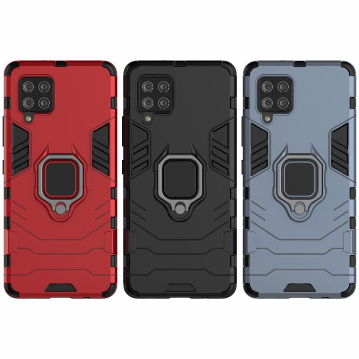 Bild 4, Samsung Galaxy A42 - Hybrid Ring Skal - Röd