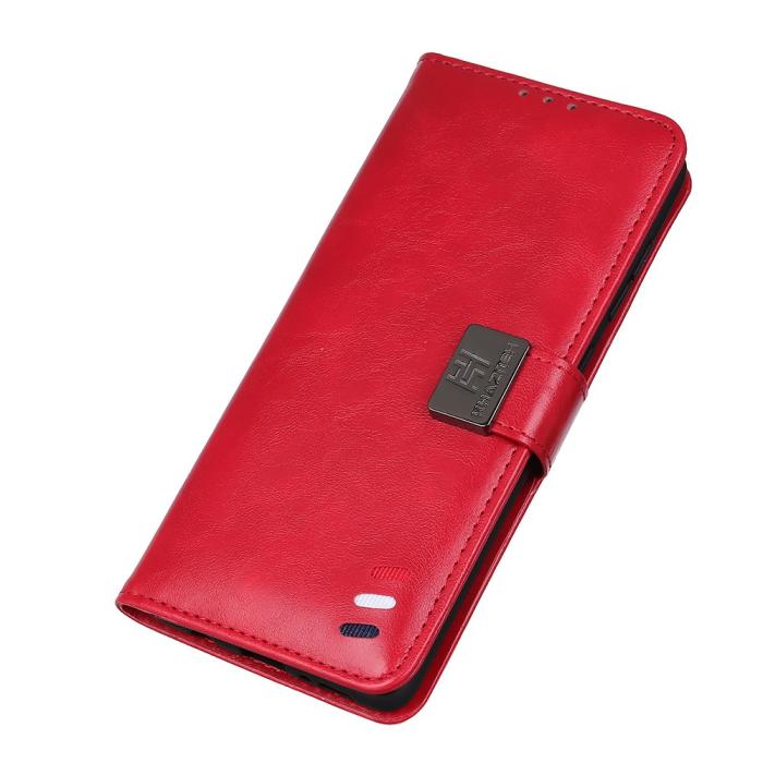 Bild 5, OnePlus 9 - KHAZNEH Tri-Color Läder Fodral - Röd
