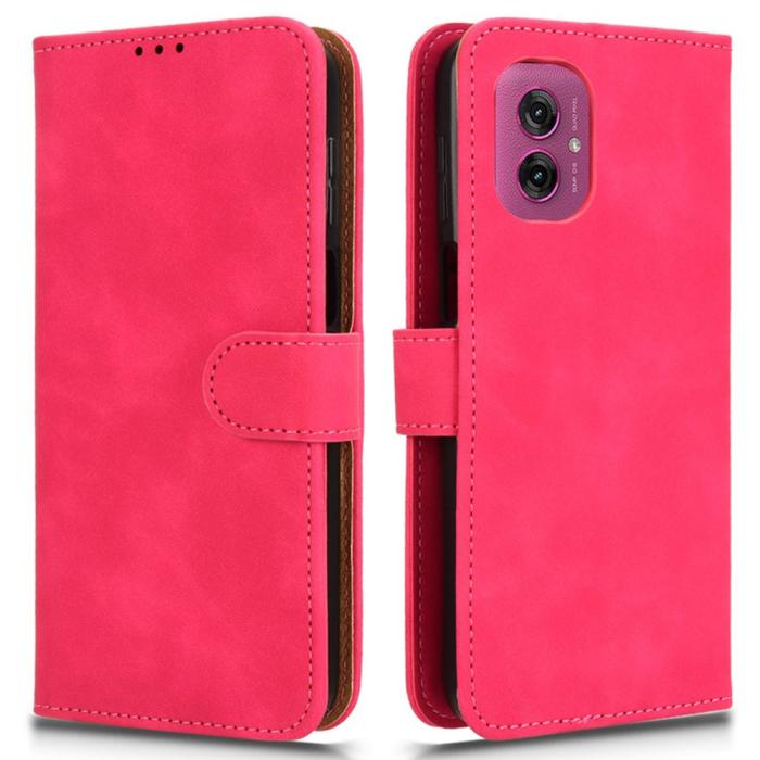 Bild 1, Motorola Moto G55 5G Fodral Läder Rosa