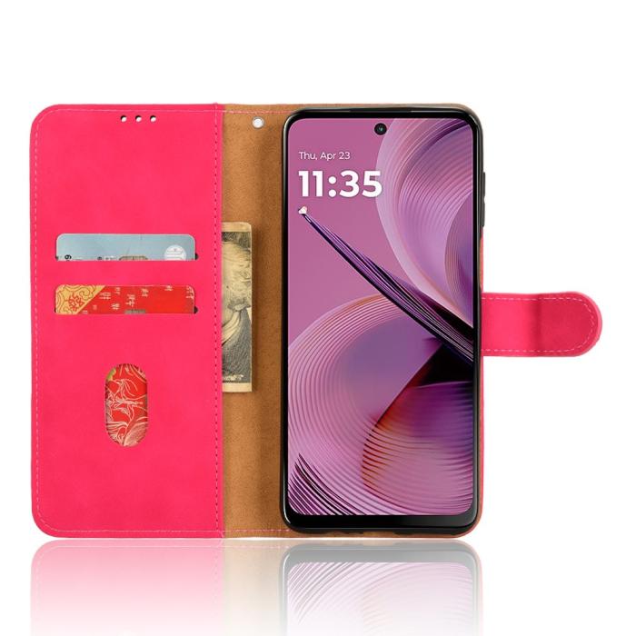 Bild 2, Motorola Moto G55 5G Fodral Läder Rosa