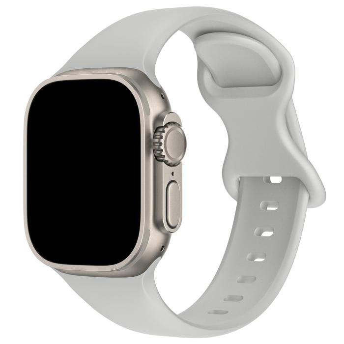 Bild 2, Silikon Armband Butterfly Apple Watch 41/40/38 mm (M/L) Grå