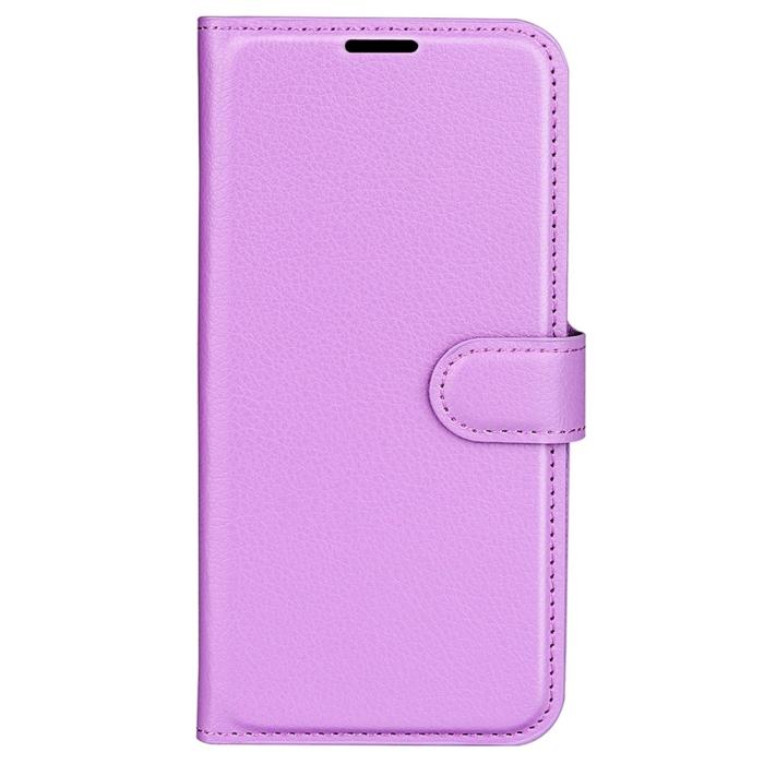 Bild 5, Xiaomi 14 Fodral Litchi Läder Lila