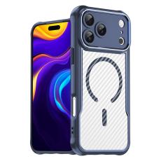 iPhone 17 Pro Max Skal MagSafe Kolfiber Textur Bl&aring;