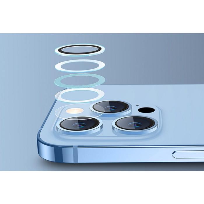 Bild 6, ESR iPhone 14 Pro / 14 Pro Max Linsskydd Härdat Glas Svart