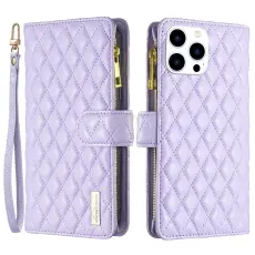 BINFEN iPhone 16 Pro Max Fodral Diamond Multifunktionell Lila