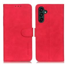 KHAZNEH Galaxy A35 5G Fodral Retro Läder Röd