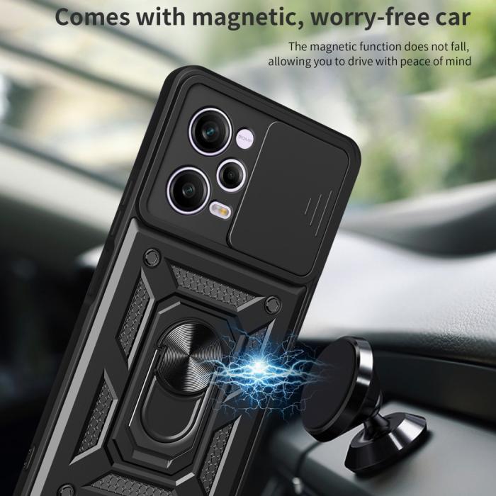 Bild 4, Xiaomi Redmi Note 12 Pro 5G Skal CamShield Ring Hybrid Blå