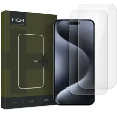 HOFI iPhone 16 Pro 2-PACK Sk&auml;rmskydd Pro+ Transparent