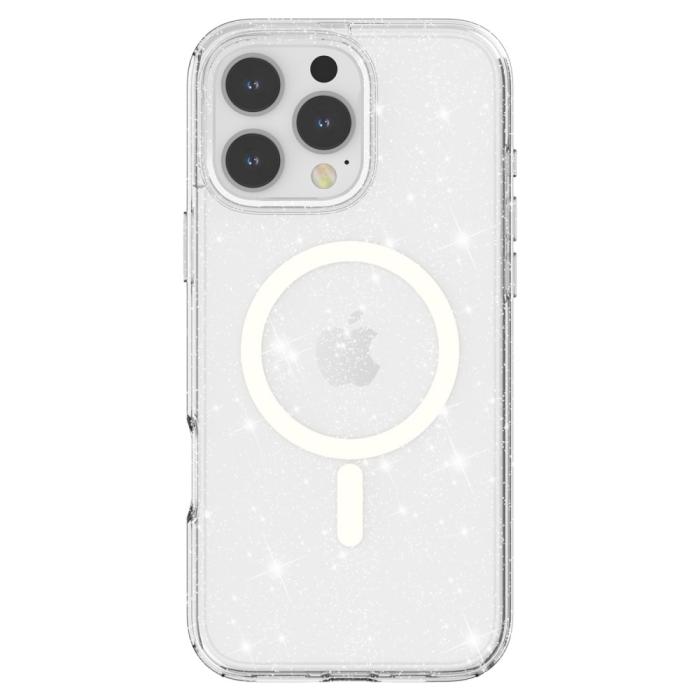 Bild 2, iPhone 16 Pro Skal MagSafe Glitter Transparent