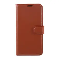 iPhone Xs Max Fodral Litchi Läder Brun