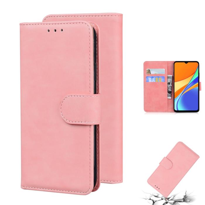 Bild 1, Xiaomi Redmi 9C Fodral Läder Ljus Rosa
