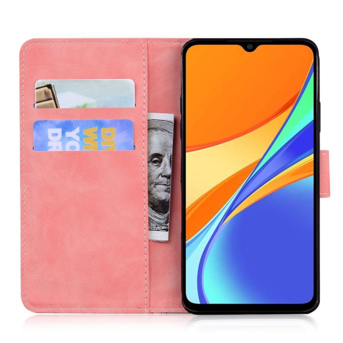 Bild 2, Xiaomi Redmi 9C Fodral Läder Ljus Rosa