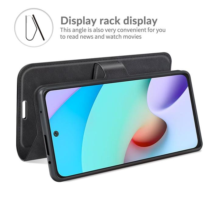Bild 6, Xiaomi Redmi 10 Fodral Solid Läder Svart