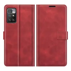 Xiaomi Redmi 10 Fodral Solid Läder Röd