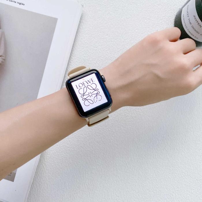 Bild 3, Apple Watch 41/40/38 mm Armband Silikon Vit