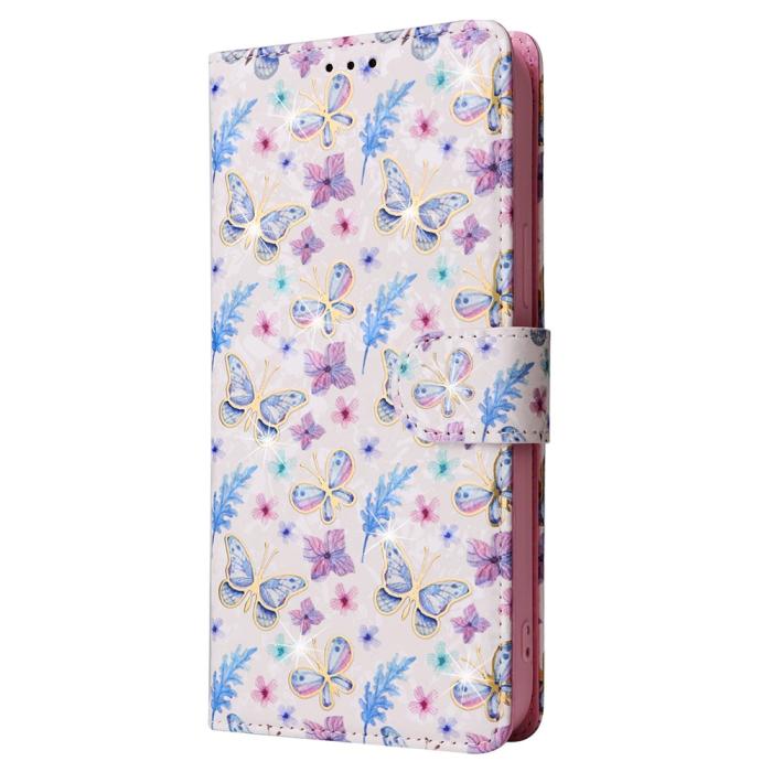 Bild 6, iPhone 16 Pro Fodral RFID Läder Fjärilar / Blommor