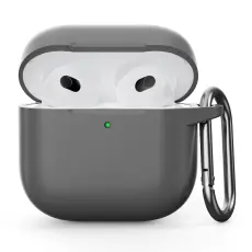 AirPods 4 Skal Med Krok Silikon Gr&aring;