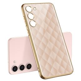 GKK Galaxy S24 Plus Skal Härdat Glas Electroplate Rosa Diamond