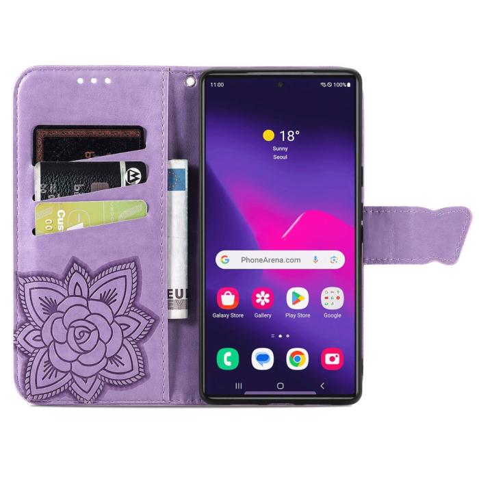 Bild 2, Samsung Galaxy S24 Ultra Fodral Big Butterfly Ljus Lila