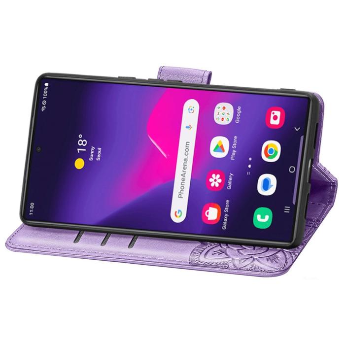 Bild 3, Samsung Galaxy S24 Ultra Fodral Big Butterfly Ljus Lila