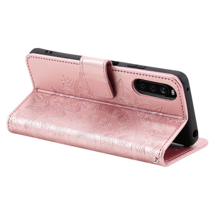 Bild 4, Sony Xperia 10 VI Mandala Läder Fodral Roséguld