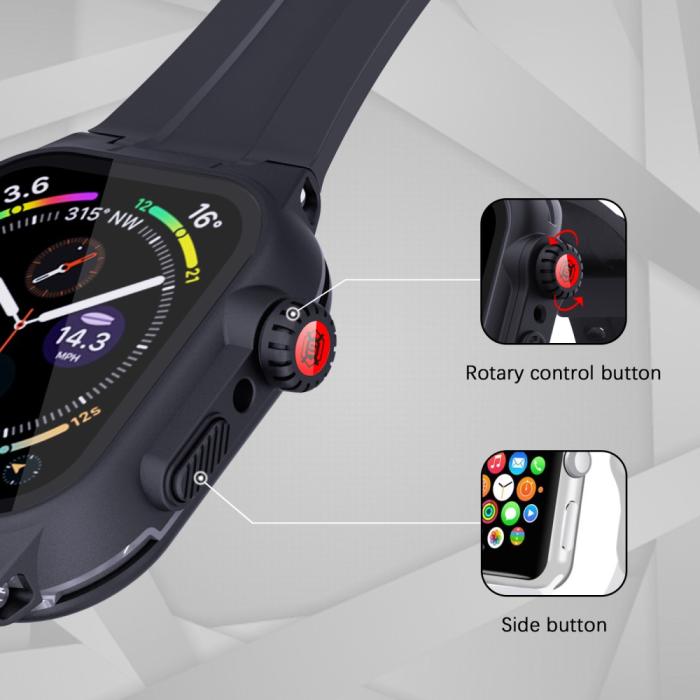 Bild 5, ShellBox Armband Apple Watch 41 mm Vattentätt IP68 Skal Svart