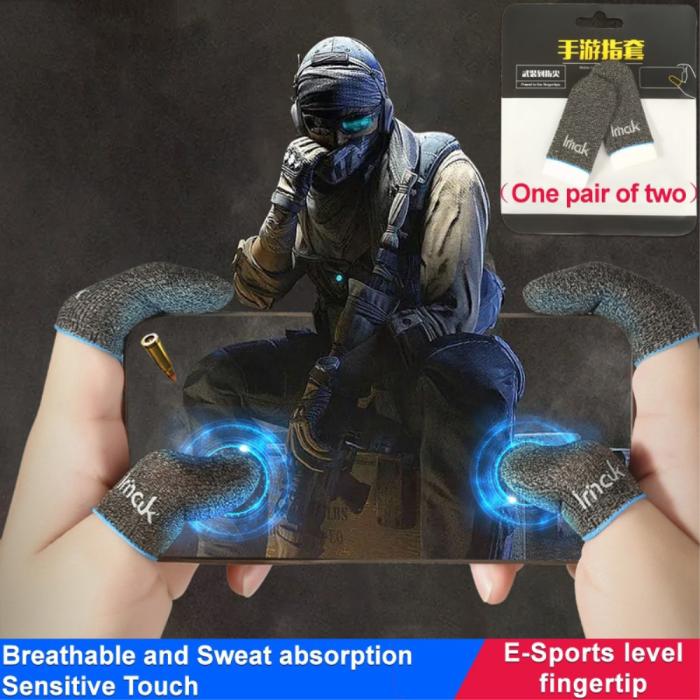 Bild 6, IMAK 1 Par Gaming Sleeve För Fingrar Silver