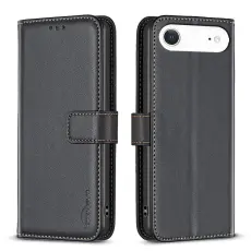 BINFEN iPhone Air Fodral L&auml;der Svart