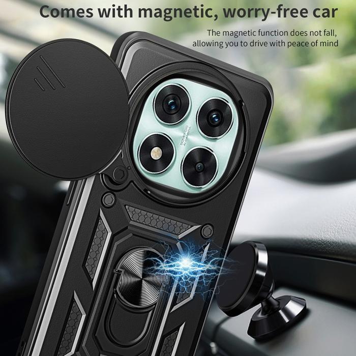 Bild 3, Xiaomi Redmi Note 14 Pro 5G Skal CamShield Hybrid Ring Röd
