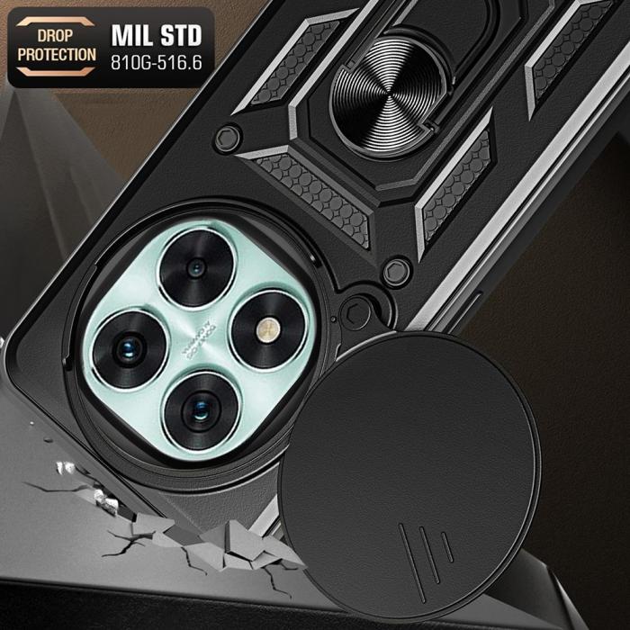 Bild 5, Xiaomi Redmi Note 14 Pro 5G Skal CamShield Hybrid Ring Röd
