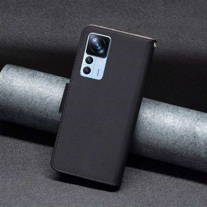 Bild 5, Xiaomi 12T / 12T Pro Fodral Shark Litchi Svart