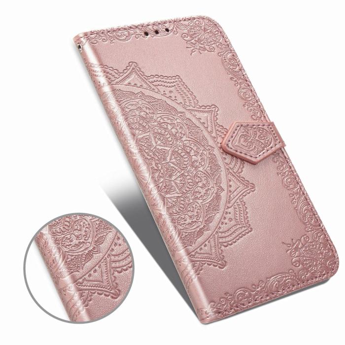 Bild 4, iPhone 11 Pro Max - Mandala Läder Fodral - Roségul