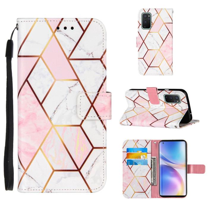 Bild 1, OnePlus 9 - Marmor Textur Läder Fodral