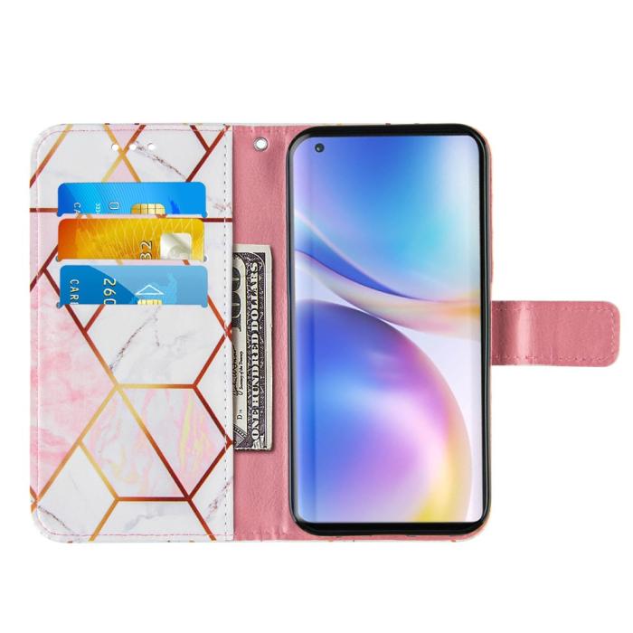 Bild 5, OnePlus 9 - Marmor Textur Läder Fodral