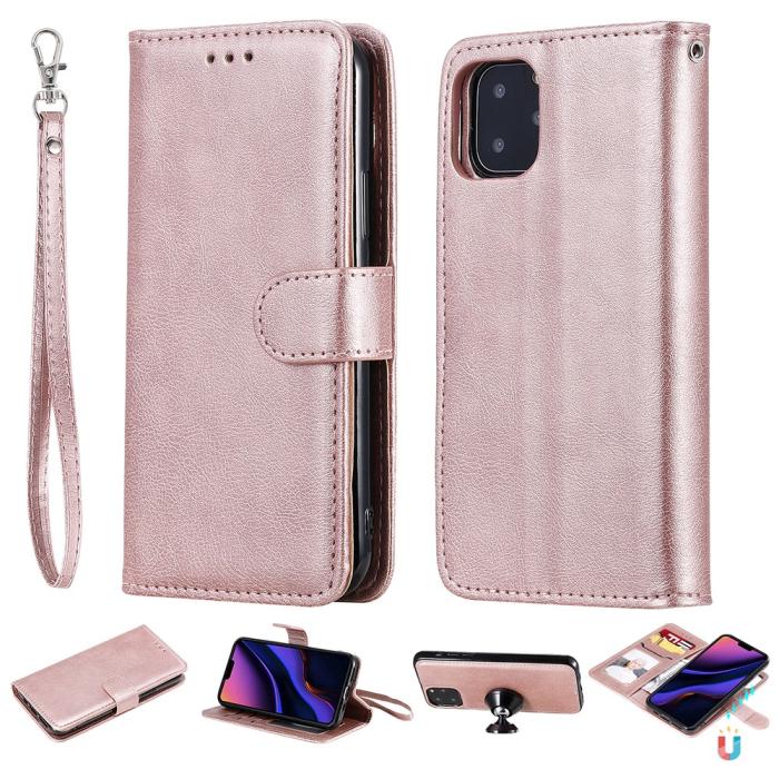 Bild 1, iPhone 11 Pro - Plånboksfodral / Magnet Skal - Roséguld