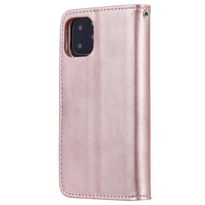 Bild 3, iPhone 11 Pro - Plånboksfodral / Magnet Skal - Roséguld