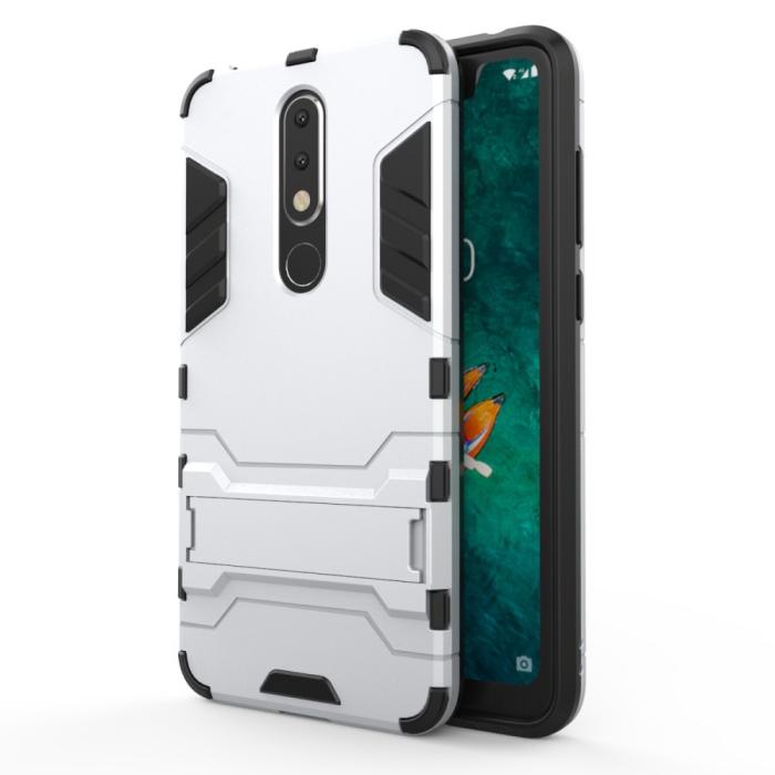 Bild 2, Nokia 5.1 Plus - Armour Skal - Silver