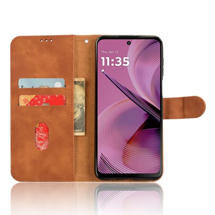 Bild 2, Motorola Moto G55 5G Fodral Läder Brun