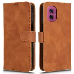 Motorola Moto G55 5G Fodral Läder Brun