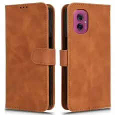 Motorola Moto G55 5G Fodral L&auml;der Brun
