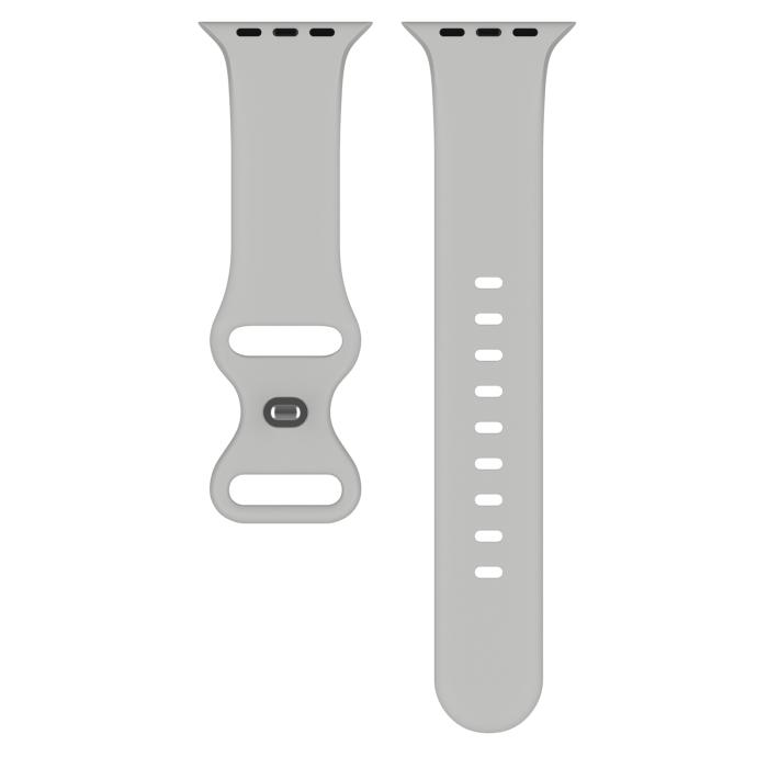 Bild 3, Silikon Armband Butterfly Apple Watch 41/40/38 mm (M/L) Grå