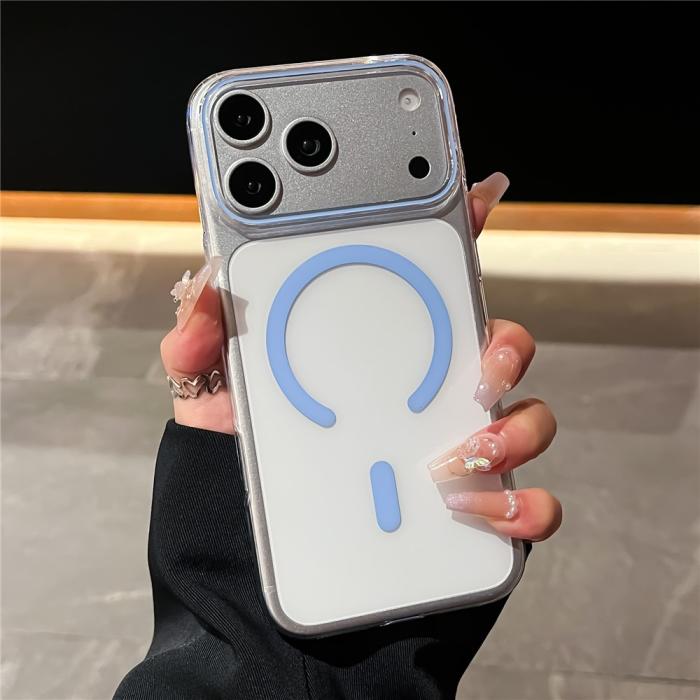 Bild 2, iPhone 18 Pro / 17 Pro Skal MagSafe Transparent/Ljus Blå