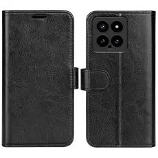 Xiaomi 14 Fodral Crazy Horse Läder Svart